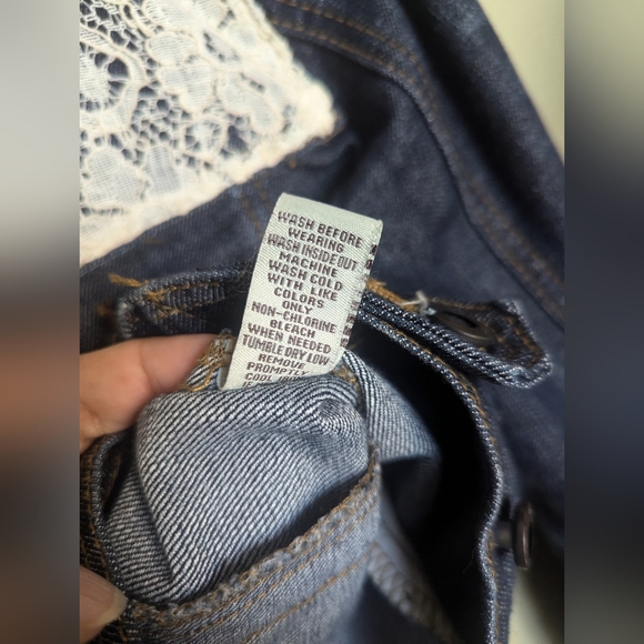 Hot Kiss Large Denim & Lace Jacket - Picture 6 of 6